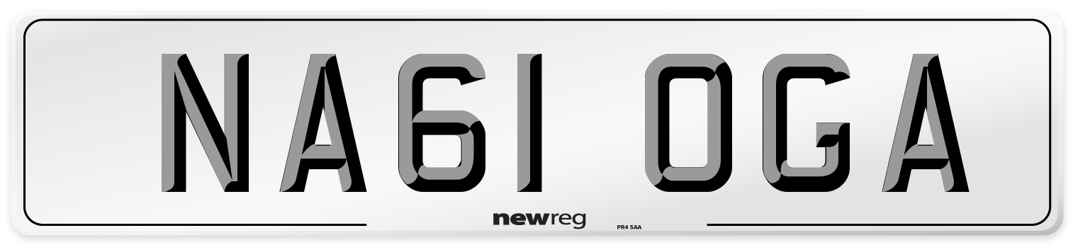 NA61 OGA Number Plate from New Reg